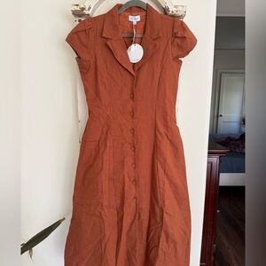 NWT Lost + Wander Terracotta Midi Dress size Small